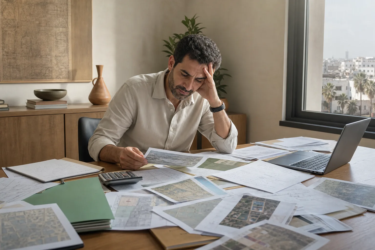 Agent immobilier dépassé par des dossiers fonciers éparpillés